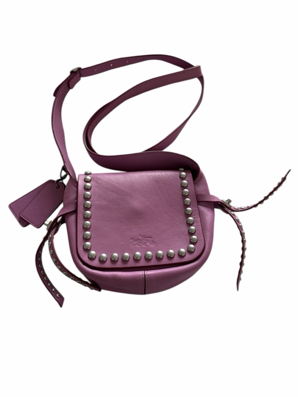 Coach Rivets Dakotah 15 Puce Purple Pink Crossbody 35751